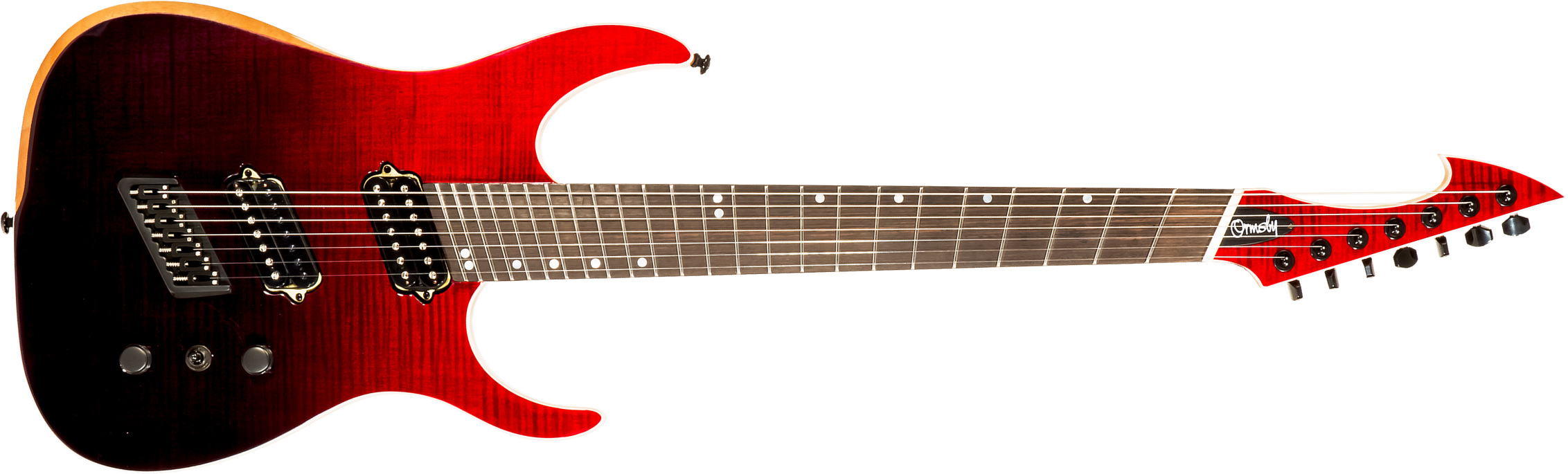 Ormsby Hype Gtr 7c Ltd Run 16 Multiscale 2h Ht Eb #gtr07630 - Blood Bath - Multi-scale gitaar - Main picture
