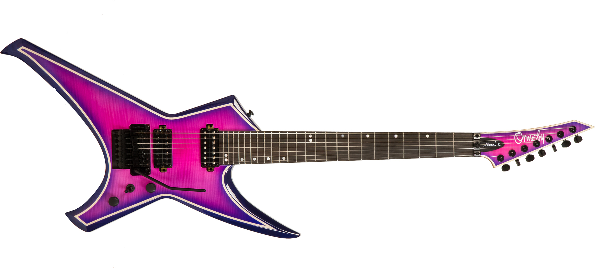 Ormsby Metal X 7c Hh Fr Eb - Dragonburst - 7-snarige elektrische gitaar - Main picture
