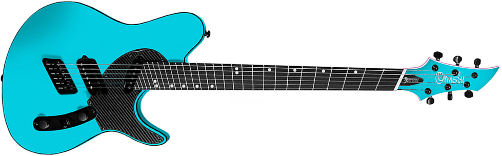 Ormsby Tx Gtr Carbon 6c Multiscale Hs Ht Eb - Azure Blue - Televorm elektrische gitaar - Main picture