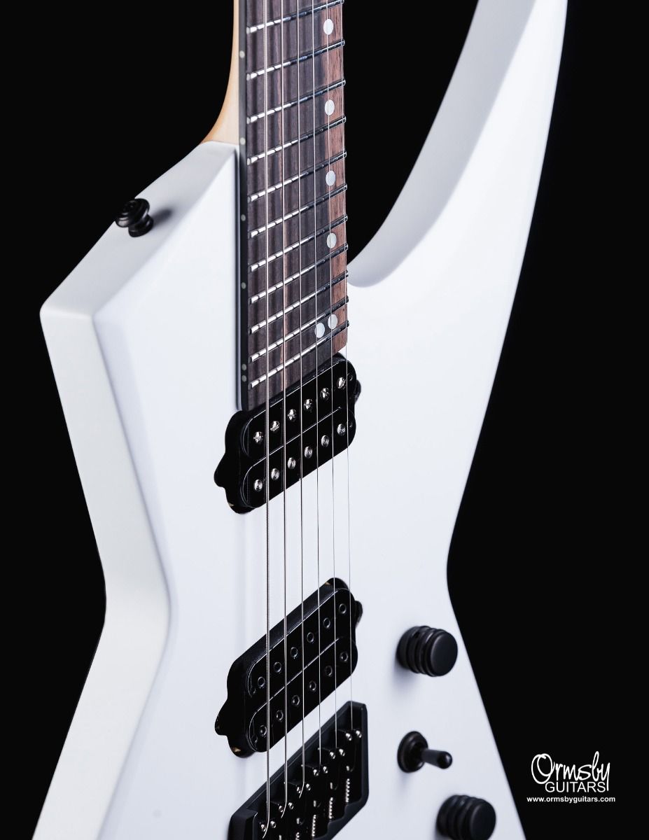 Ormsby Metal X Gtr Run 16 Multiscale 2h Ht Eb - Ermine White - Metalen elektrische gitaar - Variation 4