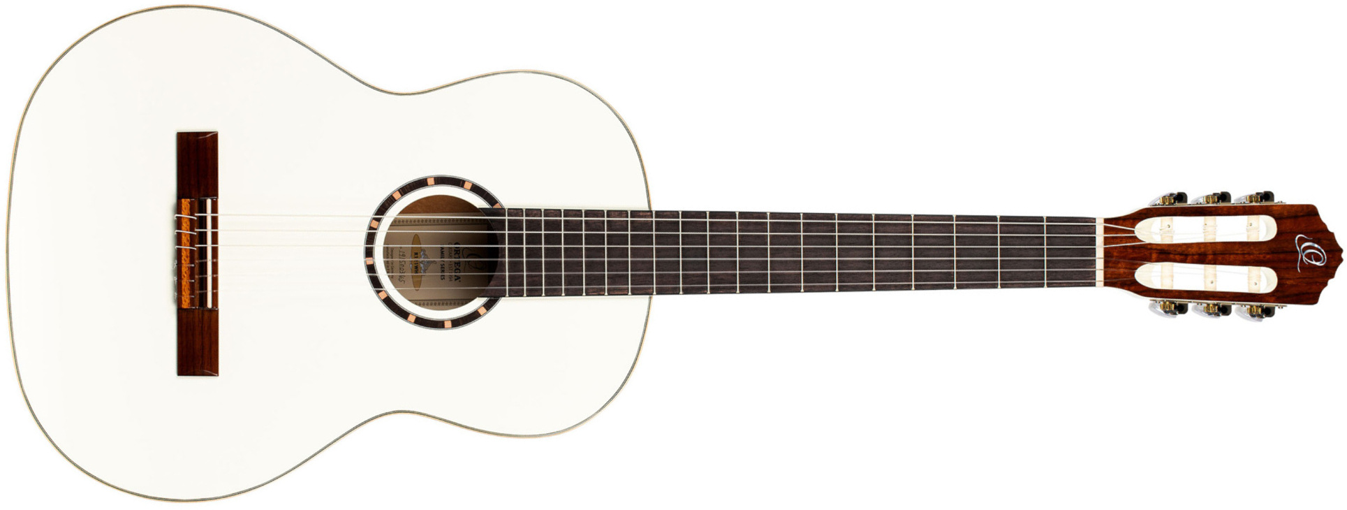 Ortega R121 Gloss 52mm Epicea Acajou So + Housse - White - Klassieke gitaar 4/4 - Main picture