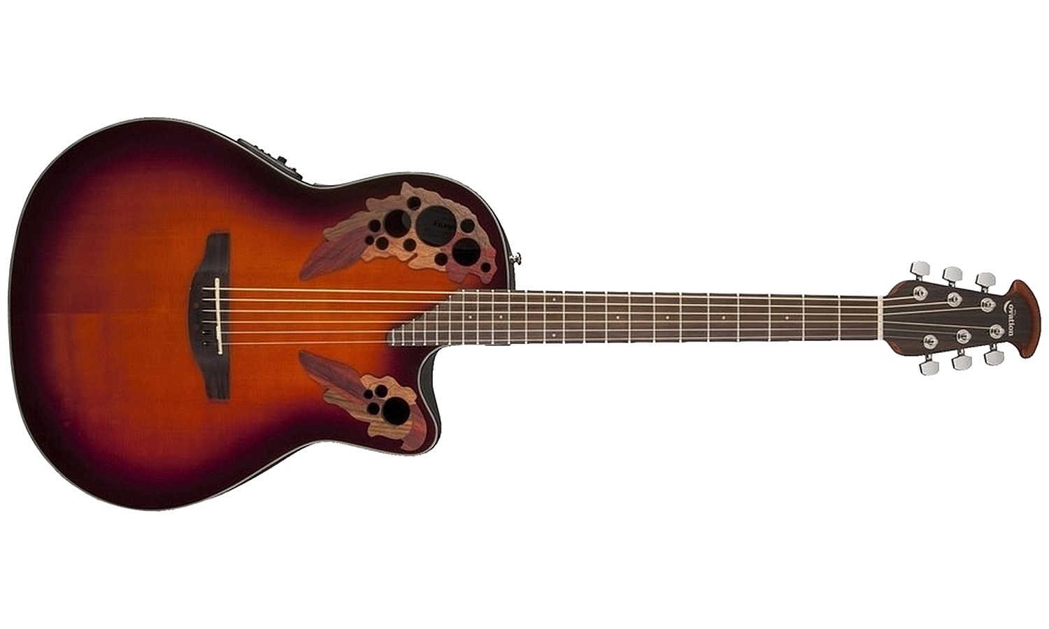 Ovation Ce44-1 Celebrity Elite Mid Depth Cw Epicea Lyrachord Rw - 2-color Sunburst - Elektro-akoestische gitaar - Variation 1