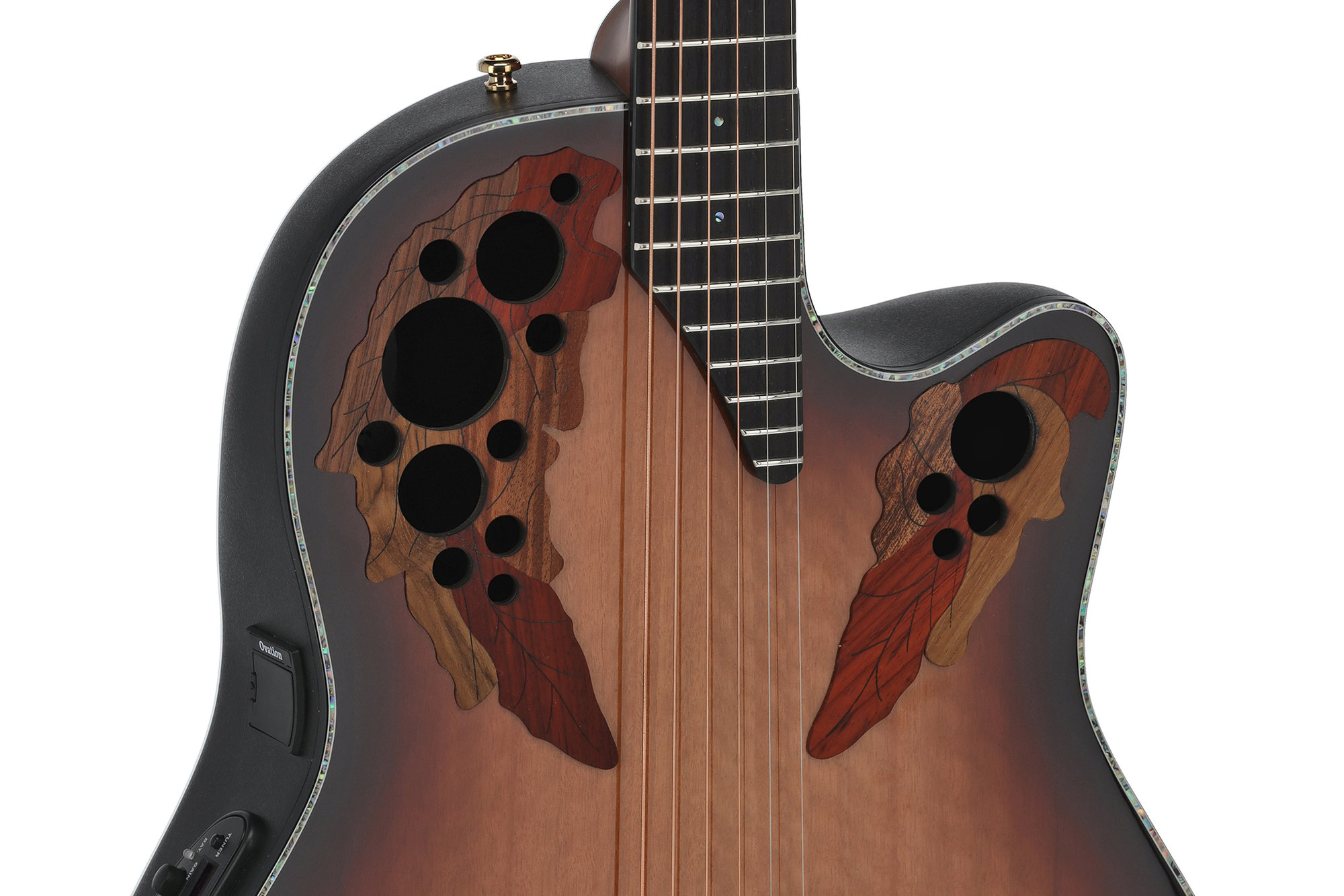 Ovation Ce44p-fle-g Guitare Électro-acoustique Celebrity Elite Plus Mid Cutaway Sunburst - Sunburst - Elektro-akoestische gitaar - Variation 3