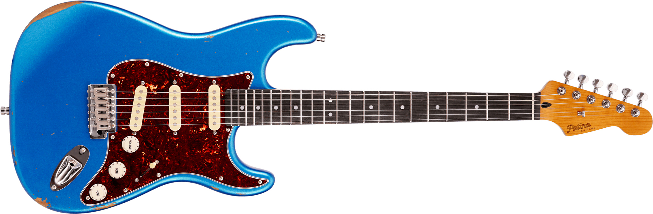 Patina Guitars Ps6 Lpb R 3s Trem Rw - Lake Placid Blue Relic - Elektrische gitaar in Strat vorm - Main picture