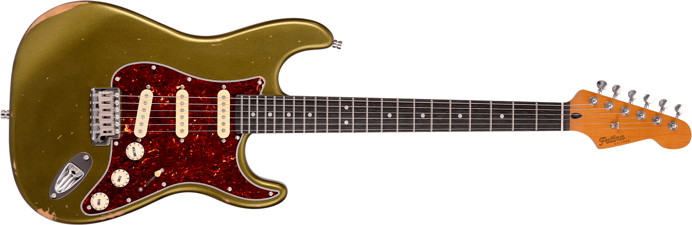 Patina Guitars Ps6 Sgr R 3s Trem Rw - Sherwood Green Relic - Elektrische gitaar in Strat vorm - Main picture