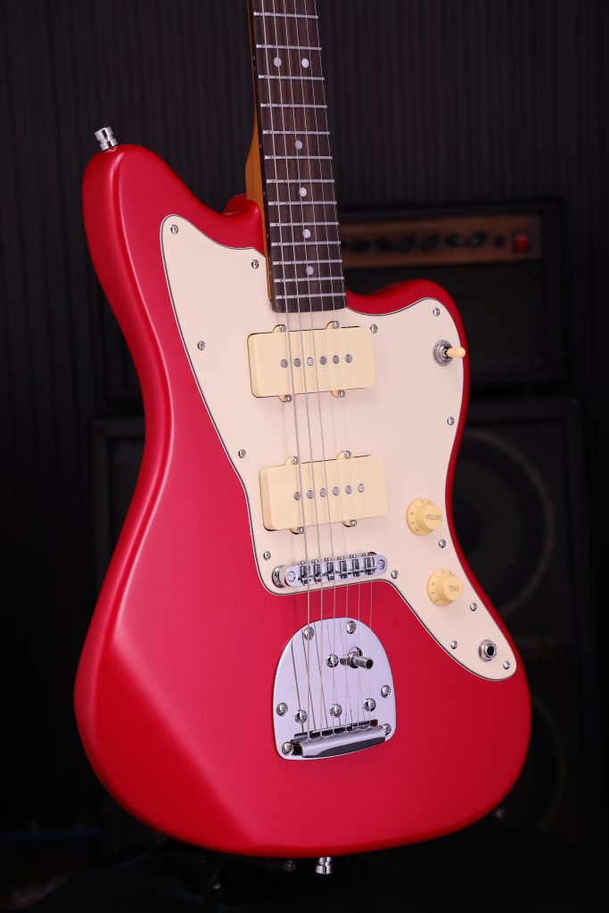 Patina Guitars Pj3 Car 2s Trem Rw - Candy Apple Red - Retro-rock elektrische gitaar - Variation 2
