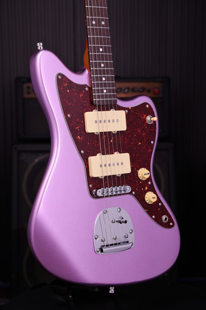 Patina Guitars Pj3 Pp 2s Trem Rw - Purple - Retro-rock elektrische gitaar - Variation 2