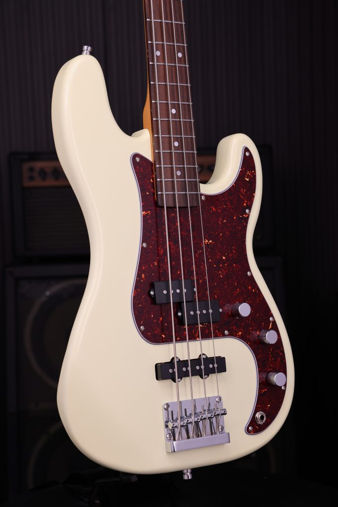 Patina Guitars Ppb3 Ow 1s Ht Rw - Olympic White - Solid body elektrische bas - Variation 2
