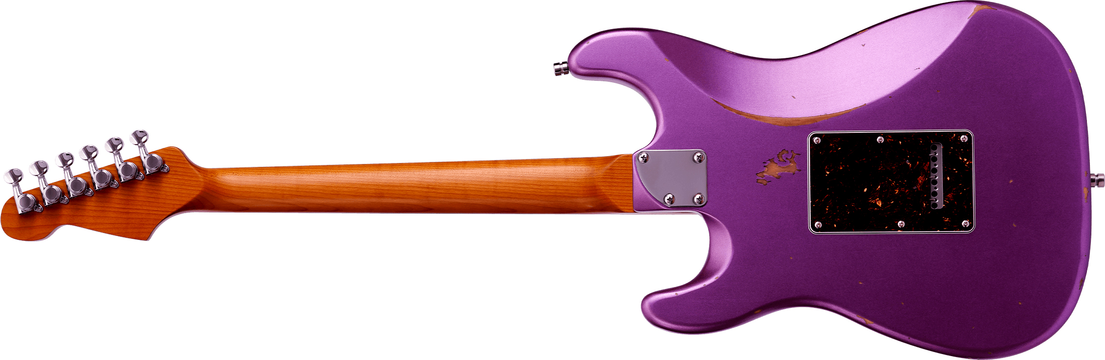Patina Guitars Ps6 Pp R 3s Trem Rw - Purple Relic - Elektrische gitaar in Strat vorm - Variation 1