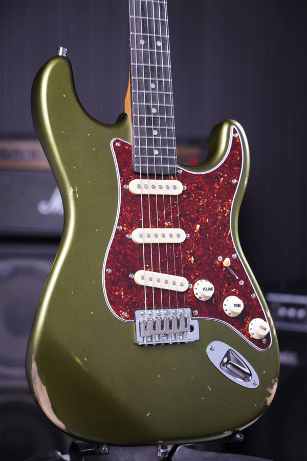 Patina Guitars Ps6 Sgr R 3s Trem Rw - Sherwood Green Relic - Elektrische gitaar in Strat vorm - Variation 2