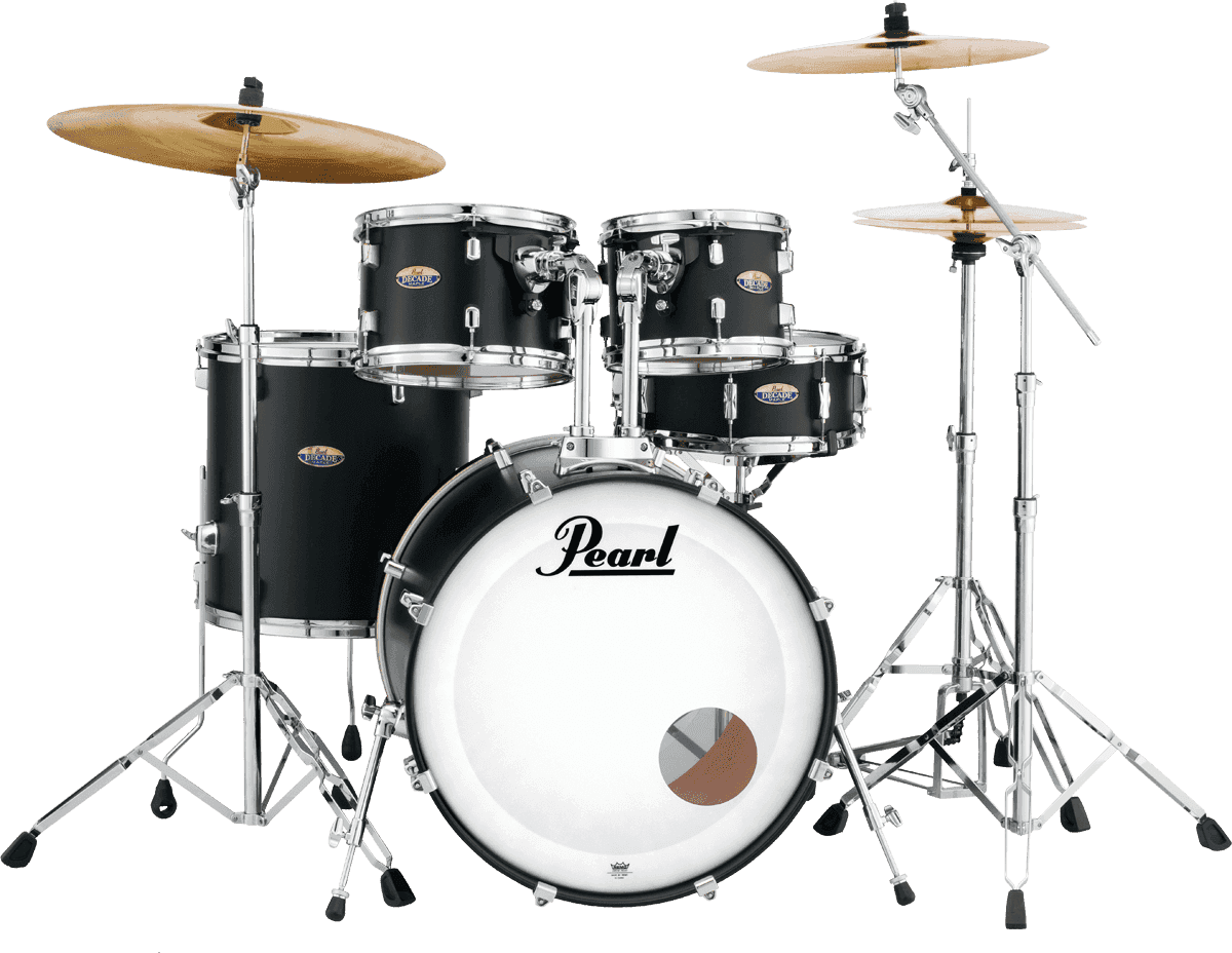 Pearl Dmp925sc-227 Decade Maple Rock 22 - 5 FÛts - Satin Slate Black - Fusion drumstel - Main picture