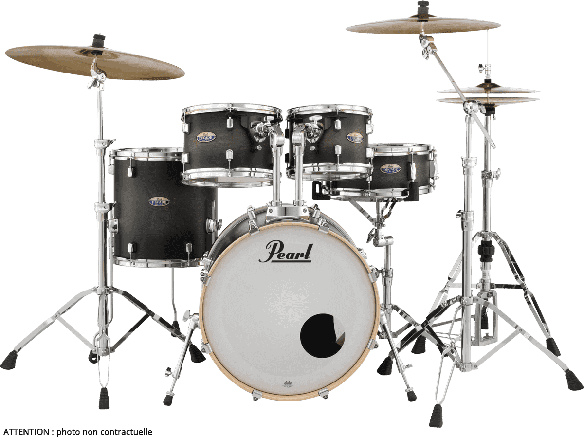 Pearl Decade Maple Stage 22 Satin Black Burst - Satin Black Burst - Rock drumstel - Main picture