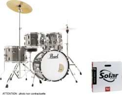 Jazz drumstel Pearl Roadshow 18 Bronze Metallic + Solar Sabian - 5 trommels - Bronze metallic