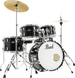 Jazz drumstel Pearl Roadshow Junior 18 + Pack Sabian - 5 trommels - Jet black