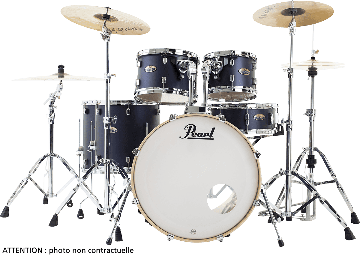 Pearl Decade Maple Hyper Rock Studio 22 Ultramarine Velvet - Ultramarine Velvet - Rock drumstel - Variation 1