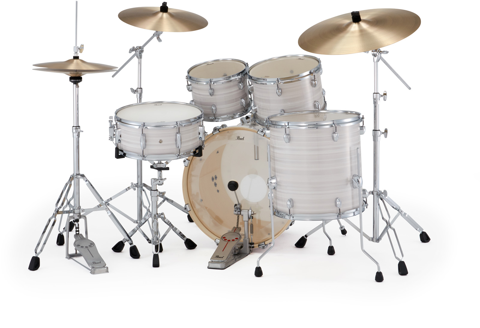 Pearl Export Fusion 20'' - 5 FÛts - Slipstream White - Fusion drumstel - Variation 3