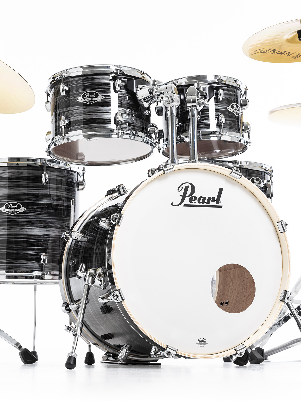 Pearl Export Fusion 20 - Graphite Silver Twist - Fusion drumstel - Variation 7