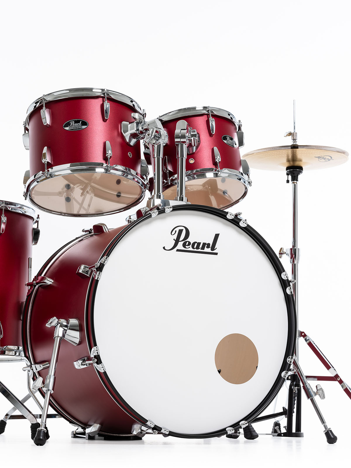 Pearl Roadshow Fusion 20 + Pack Solar Sabian Matte Red - Fusion drumstel - Variation 5