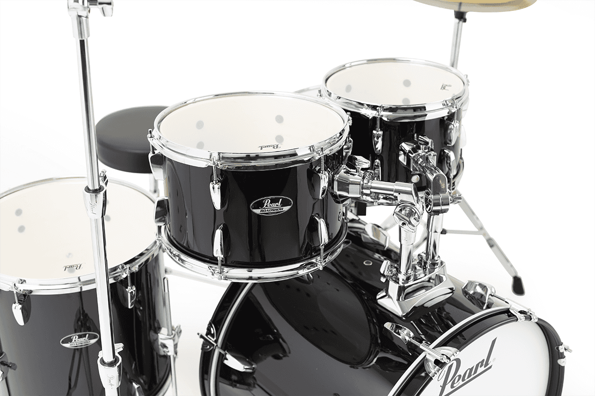 Pearl Fusion 20 - 5 FÛts - Jet Black - Fusion drumstel - Variation 1