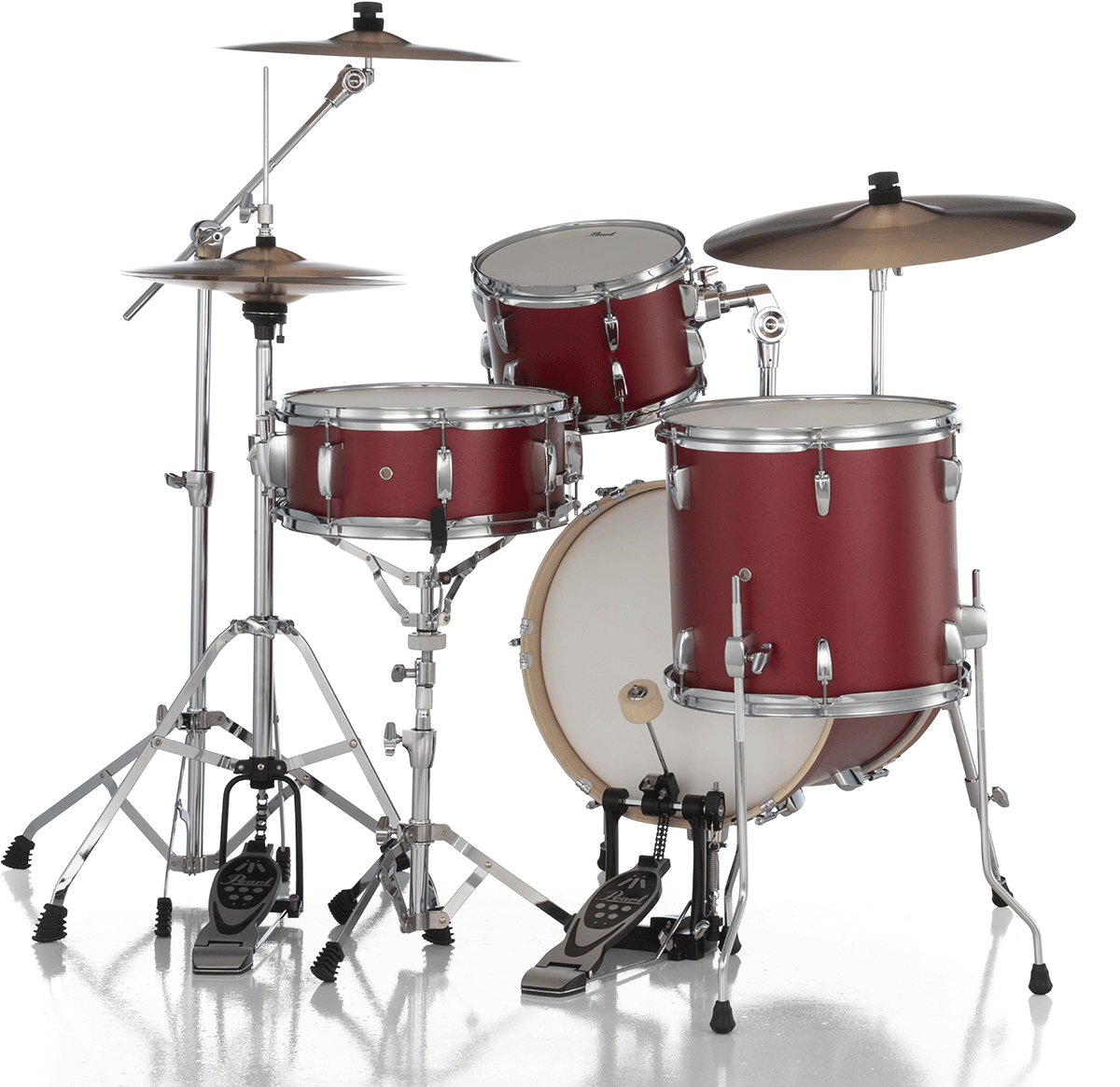 Pearl Midtown 16 + Pack Hardware Hwp-50s - 4 FÛts - Matte Red - Jazz drumstel - Variation 2