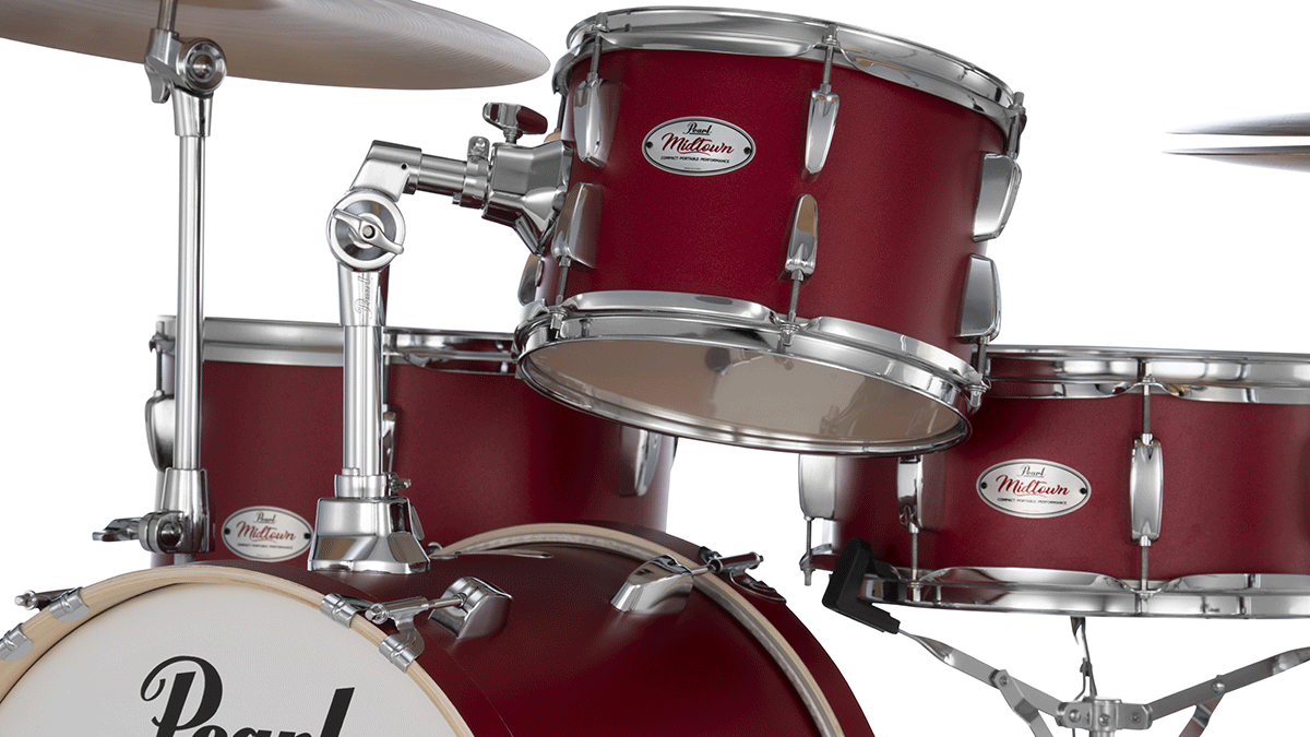 Pearl Midtown 16 + Pack Hardware Hwp-50s - 4 FÛts - Matte Red - Jazz drumstel - Variation 4
