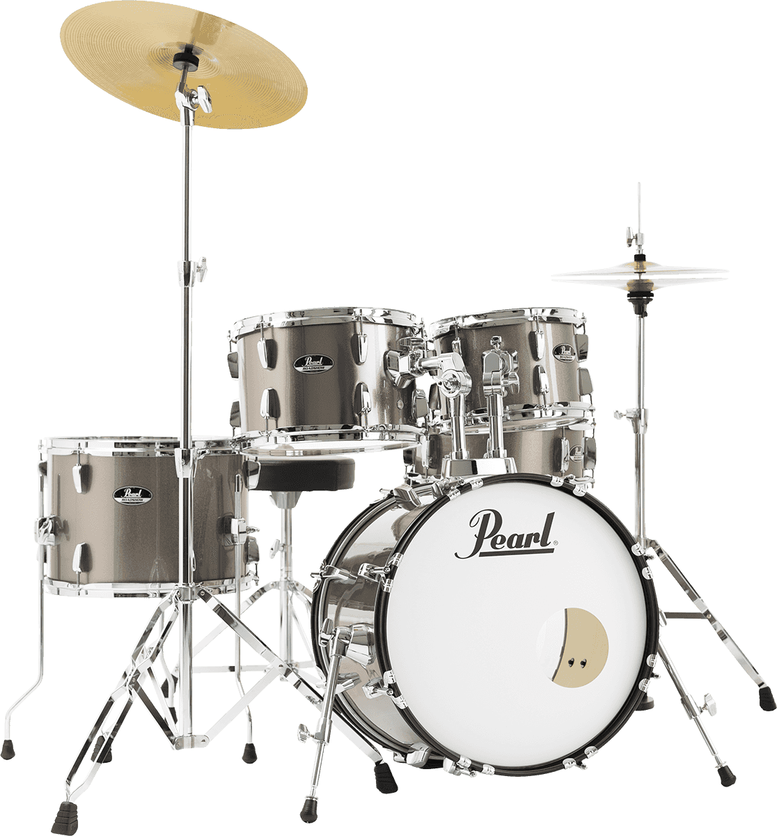 Pearl Roadshow 18 Bronze Metallic + Solar Sabian - 5 FÛts - Bronze Metallic - Jazz drumstel - Variation 1