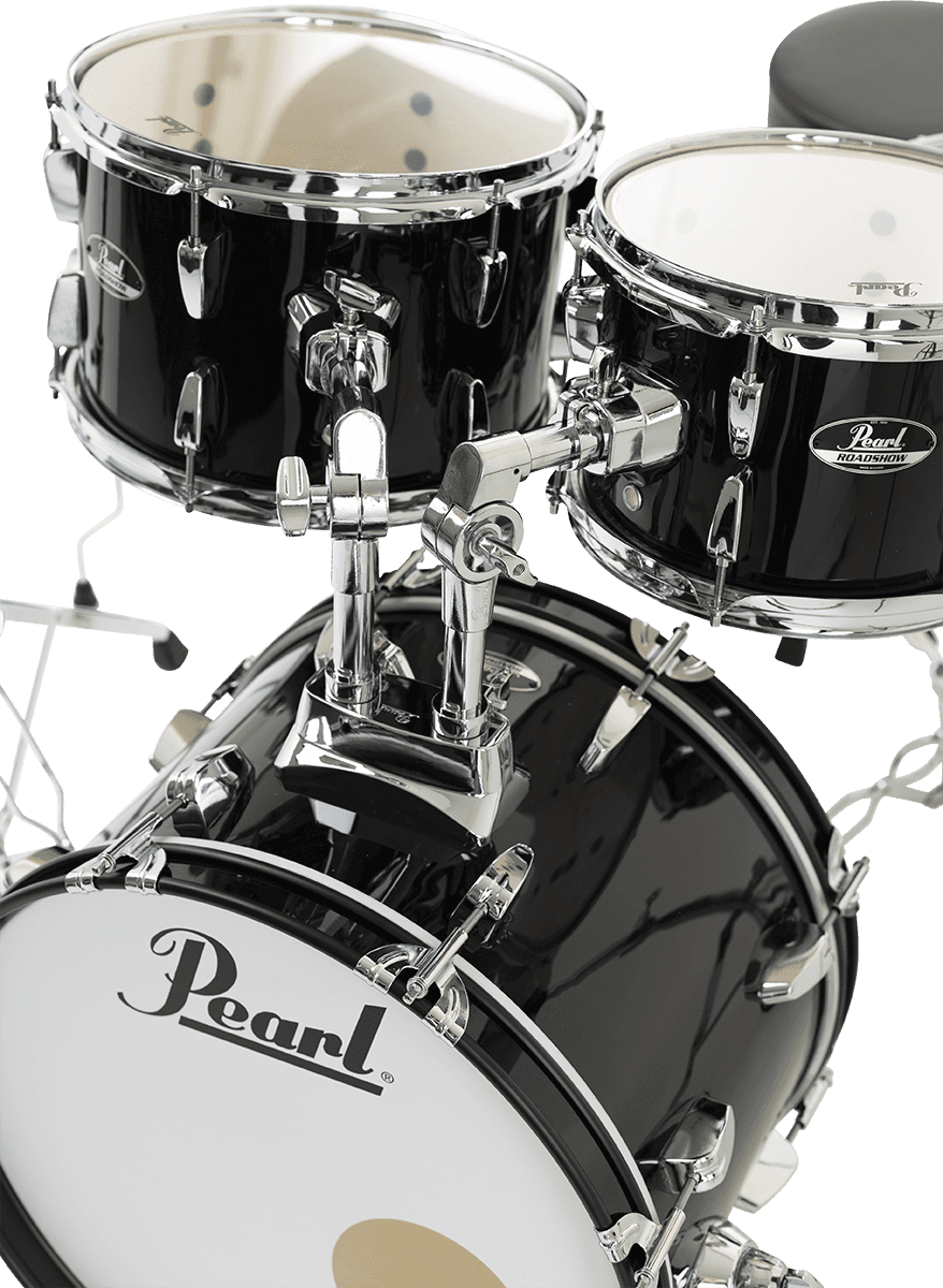 Pearl Roadshow Junior 18 Rss585cc-31 + Pack Sabian Solar - 5 FÛts - Jet Black - Jazz drumstel - Variation 2