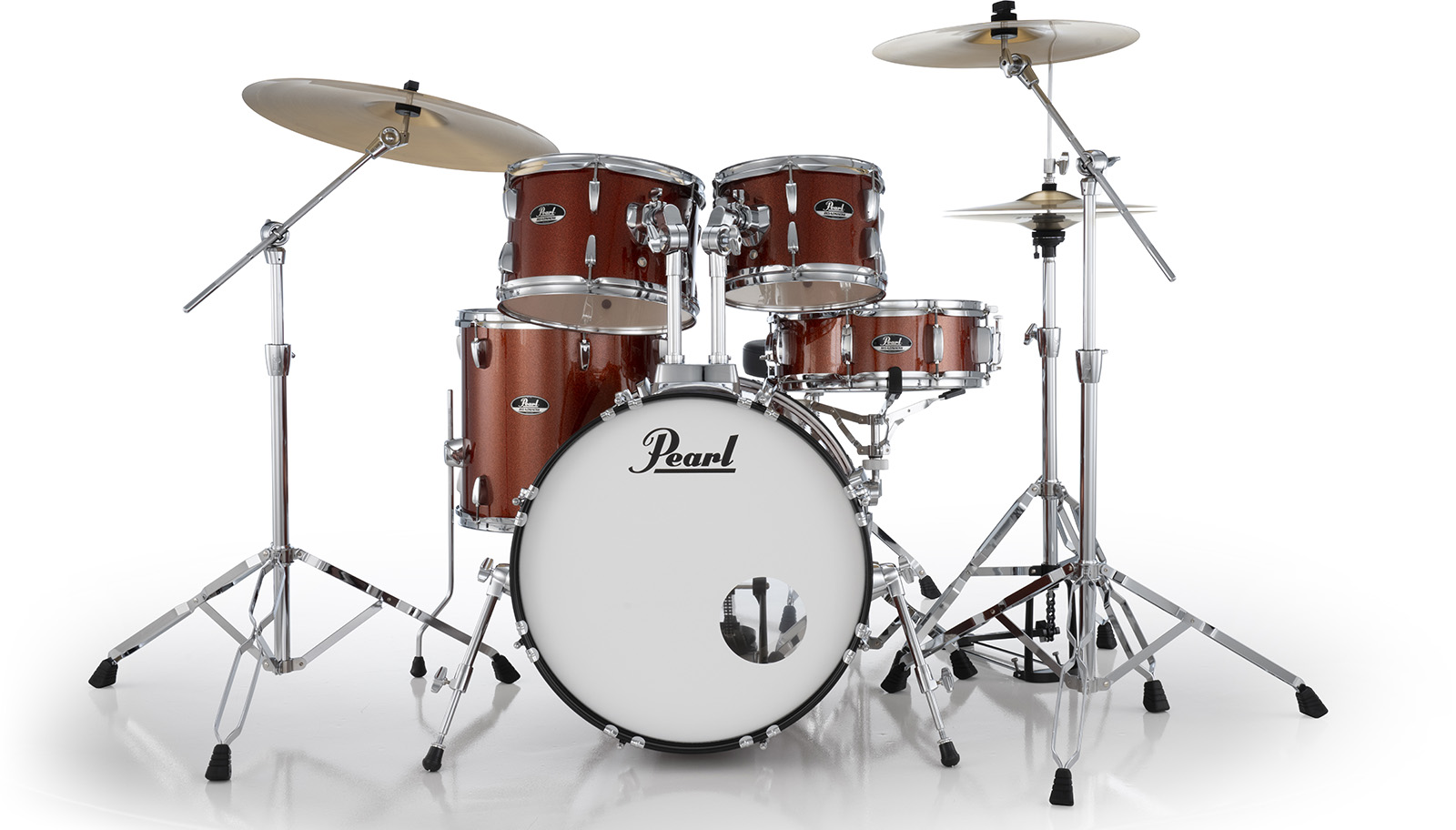 Pearl Roadshow Plus Rock 22'' + Pack Sabian Solar 3 Cymbales - 5 FÛts - Burnt Orange Sparkle - Rock drumstel - Variation 1