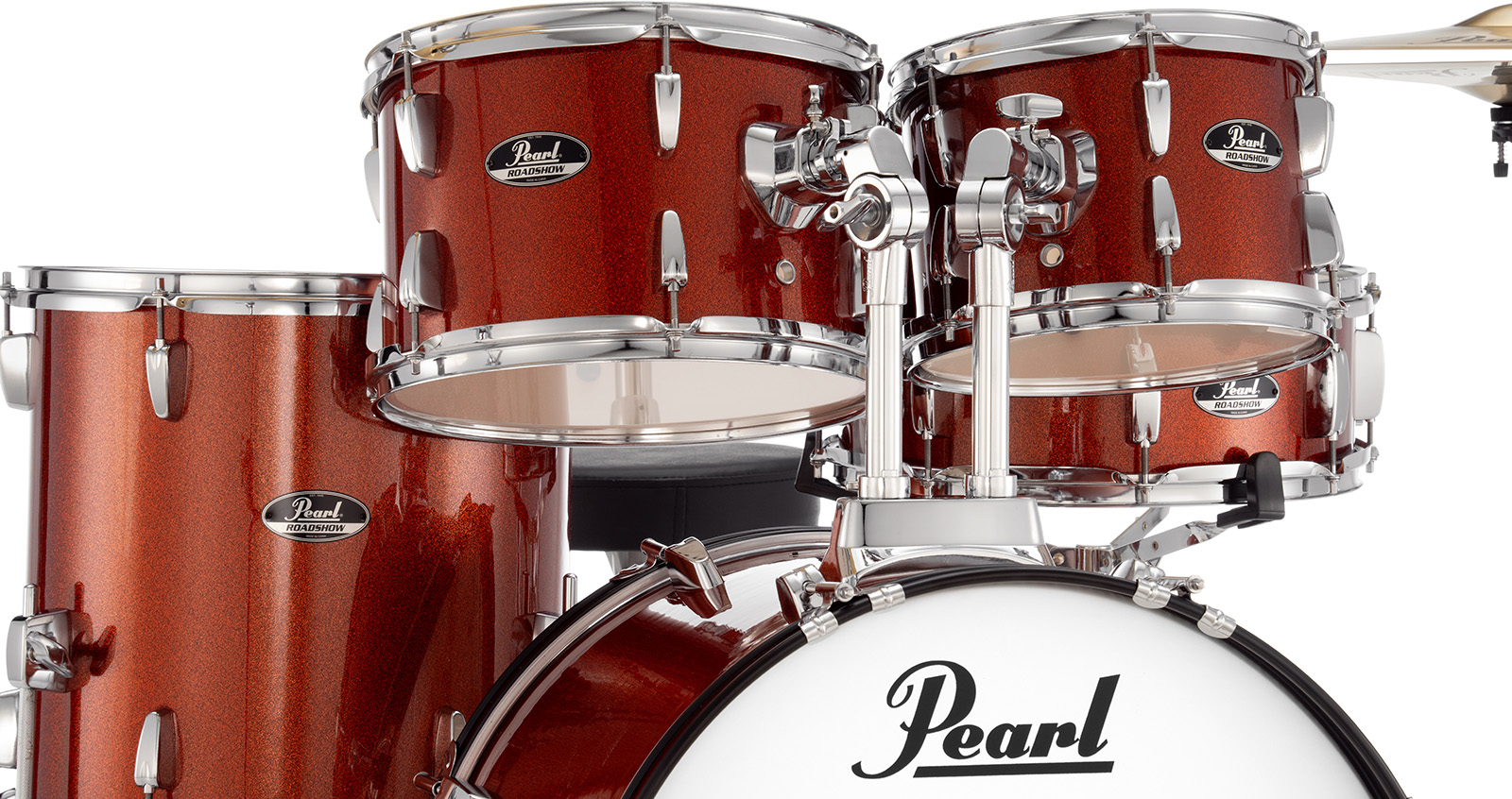 Pearl Roadshow Plus Rock 22'' + Pack Sabian Solar 3 Cymbales - 5 FÛts - Burnt Orange Sparkle - Rock drumstel - Variation 6