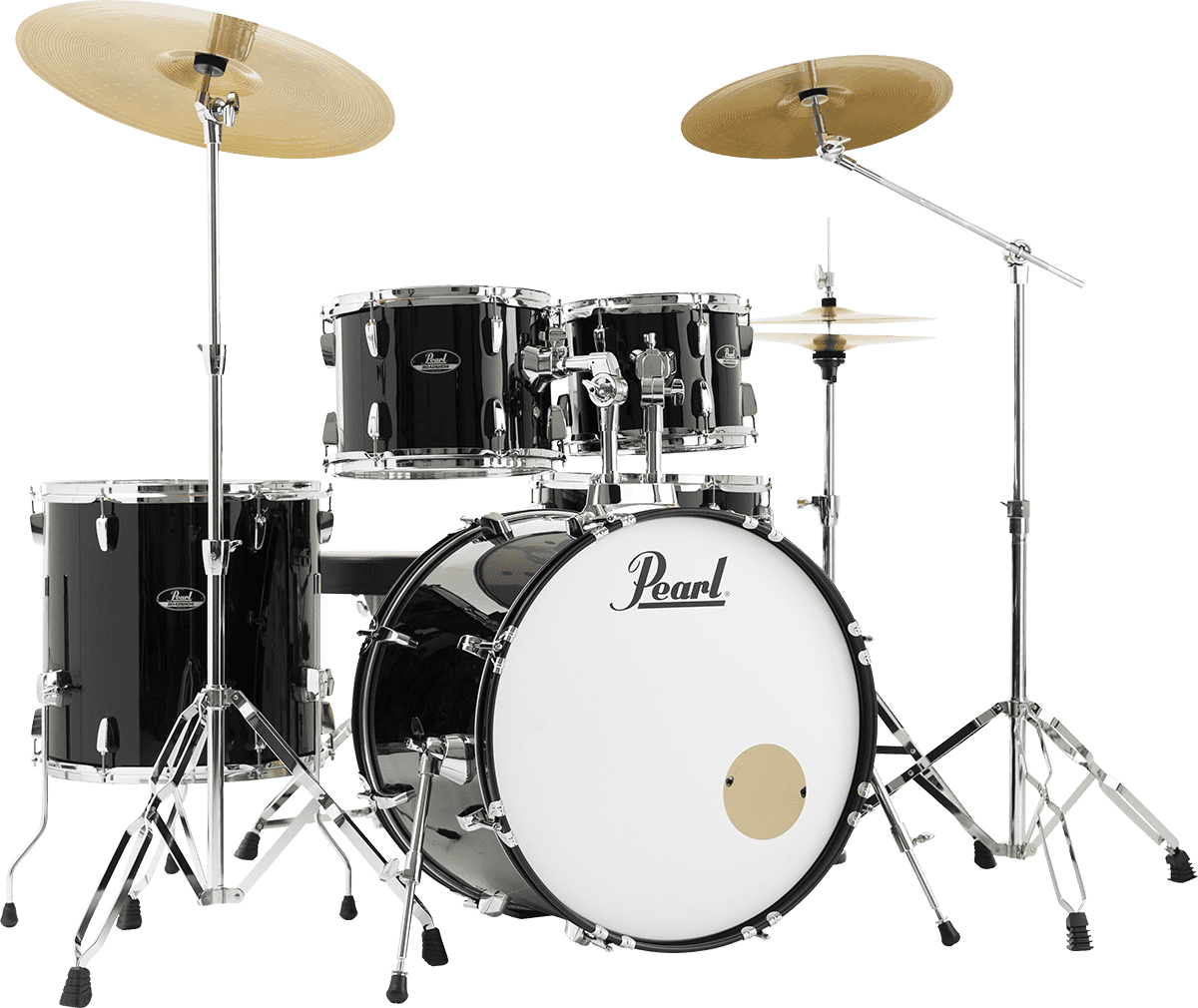 Pearl Roadshow Plus Rock 22'' + Pack Sabian Solar 3 Cymbales - 5 FÛts - Jet Black - Rock drumstel - Variation 1