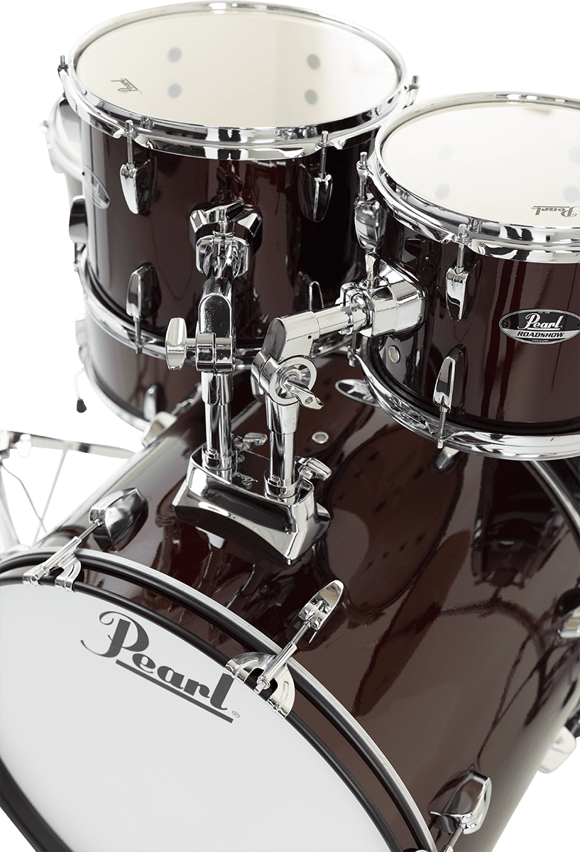 Pearl Rock 22 5 Futs + Pack Sabian Solar - Red Wine - Rock drumstel - Variation 3