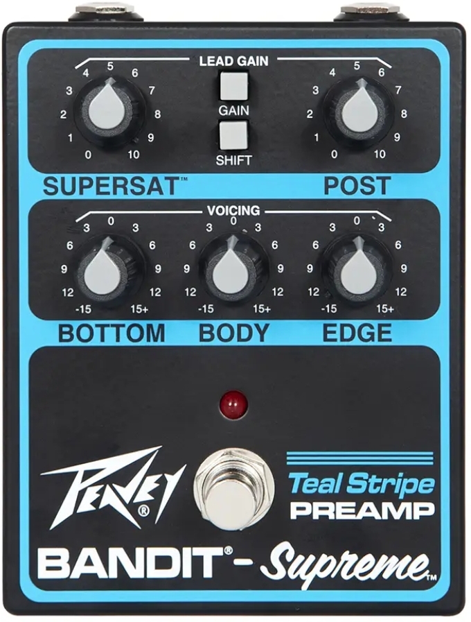 Peavey Bandit Supreme Teal Stripe Preamp Legacy - Overdrive/Distortion/fuzz effectpedaal - Main picture