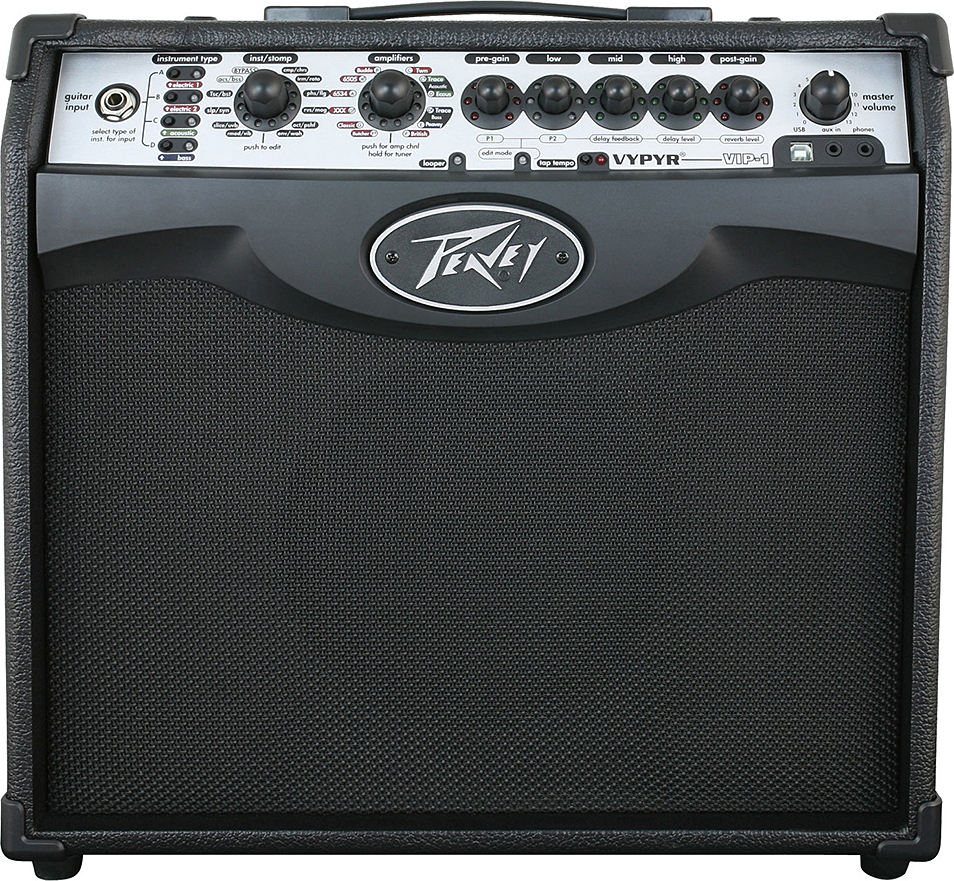 Peavey Vypyr Vip 1 20w 1x8 Black - Combo voor akoestische gitaar - Main picture