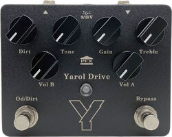 Overdrive/distortion/fuzz effectpedaal Pfx circuits Yarol Drive Ltd