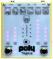 Reverb/delay/echo effect pedaal Poly effects Trails Modulation/Delay