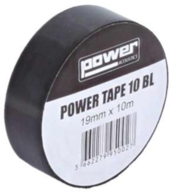Gaffer plakband Power acoustics Black Adhesive Tapes 10m