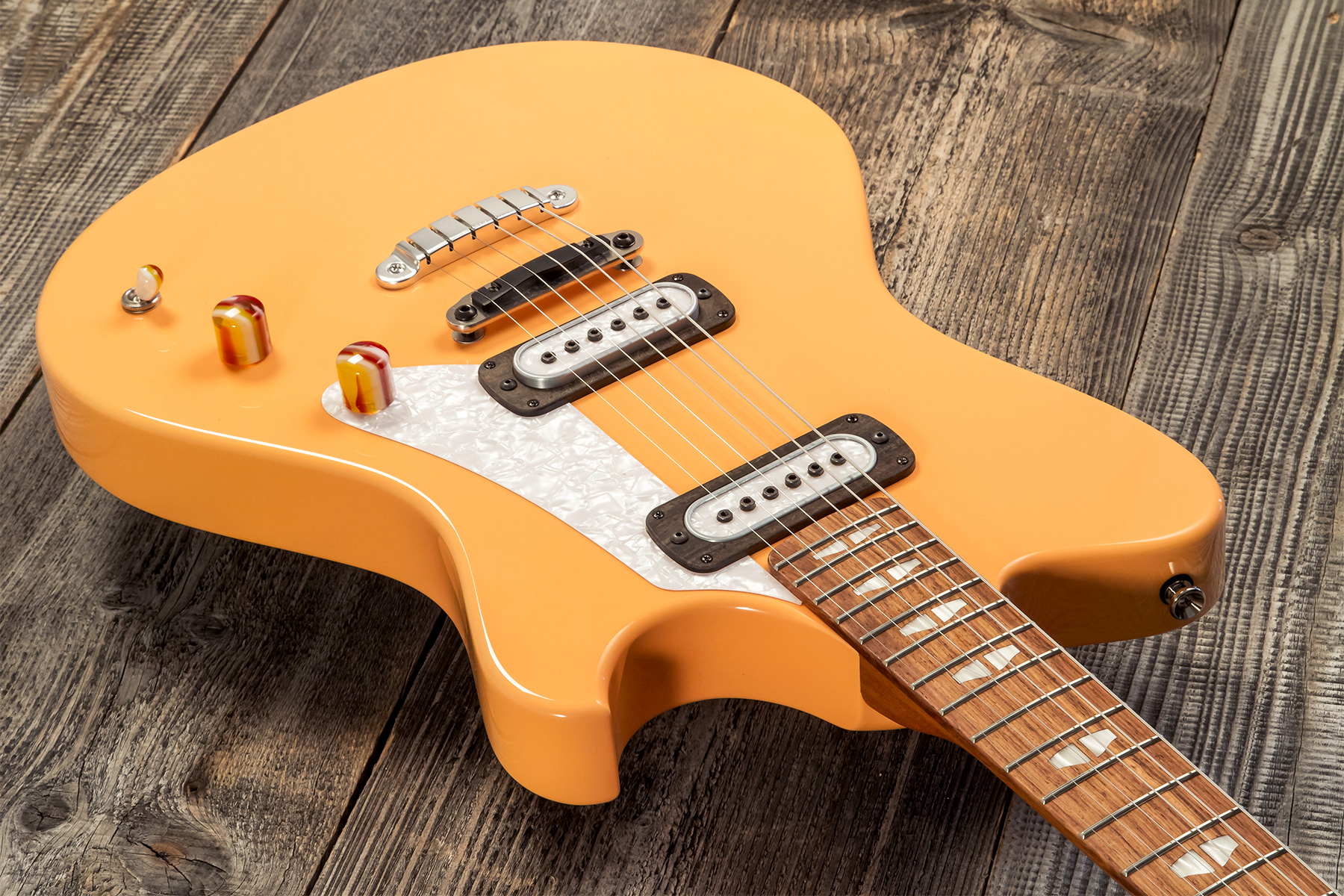 Powers Electric A-type 2s Pf42 Ht Mn #a428 - Creamsicle - Retro-rock elektrische gitaar - Variation 2