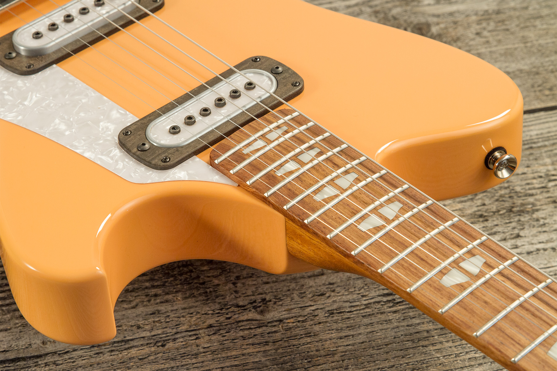 Powers Electric A-type 2s Pf42 Ht Mn #a428 - Creamsicle - Retro-rock elektrische gitaar - Variation 4