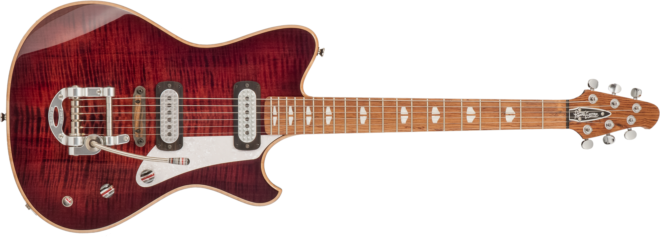 Powers Electric A-type 2s Ff42 Trem Mn #a449 - Cabernet Red - Retro-rock elektrische gitaar - Main picture