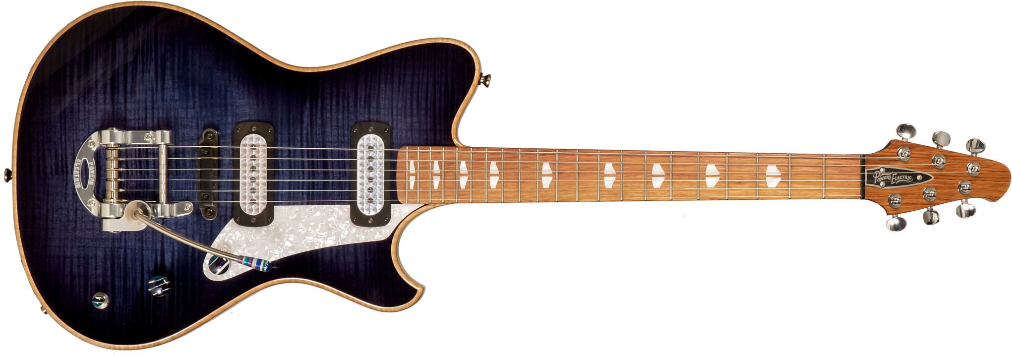 Powers Electric A-type 2s Ff42 Trem Mn #a486 - Twilight Blue - Retro-rock elektrische gitaar - Main picture
