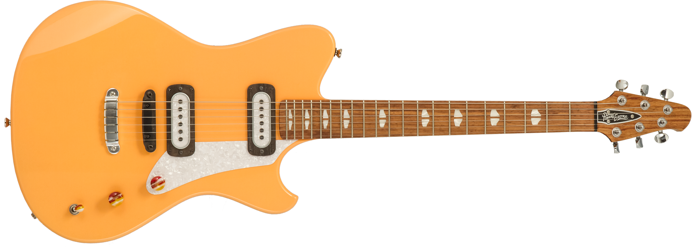 Powers Electric A-type 2s Pf42 Ht Mn #a428 - Creamsicle - Retro-rock elektrische gitaar - Main picture