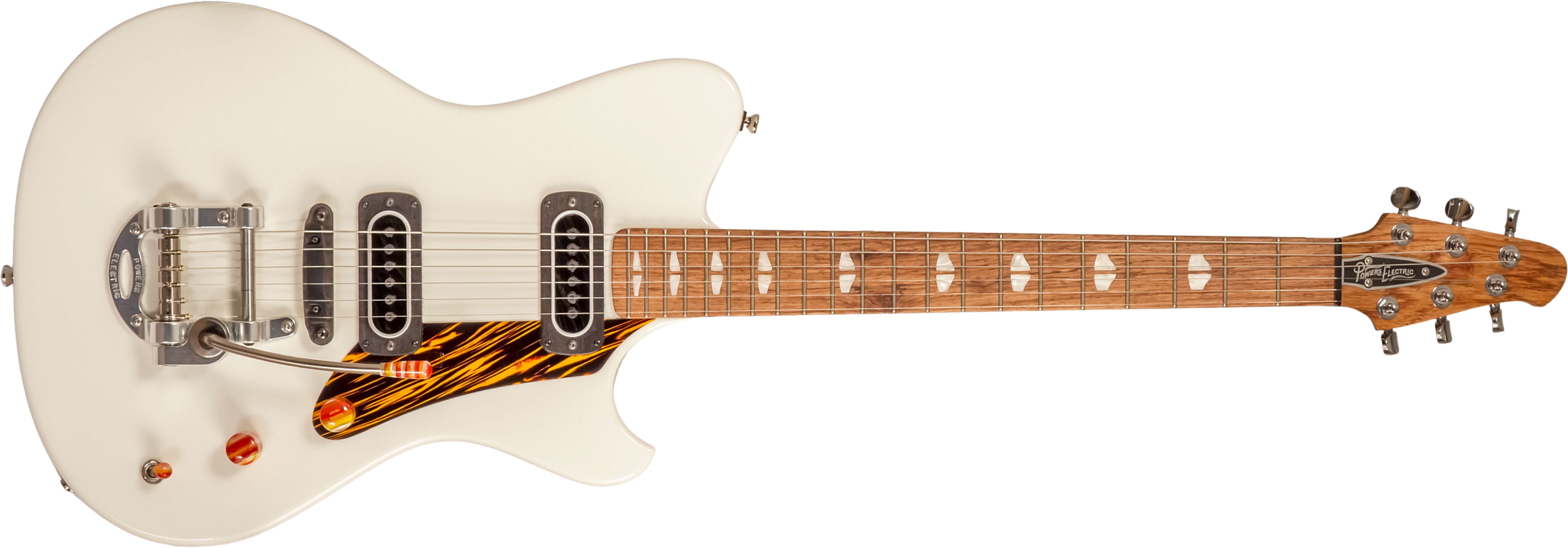 Powers Electric A-type Pf42 Vibrato 2s Trem Rw #a672 - Moonlight White - Retro-rock elektrische gitaar - Main picture