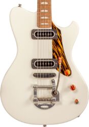 Retro-rock elektrische gitaar Powers electric A-Type #A672 - Moonlight white