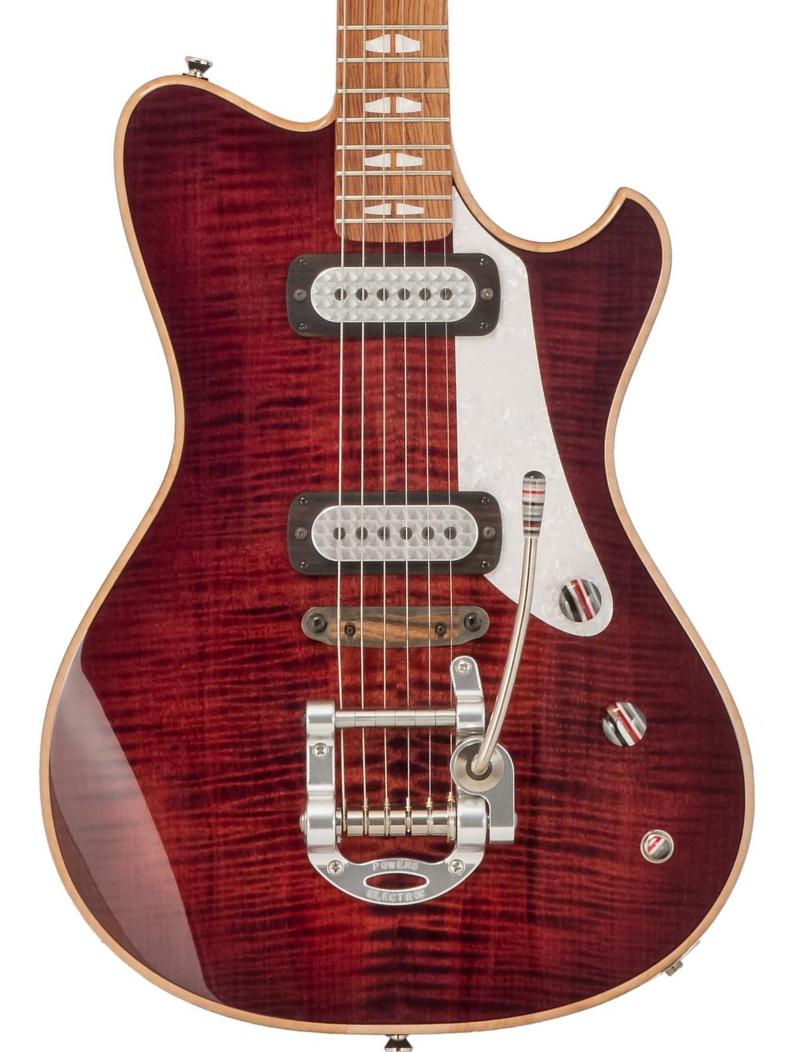 Retro-rock elektrische gitaar Powers electric A-Type #A449 - Cabernet red