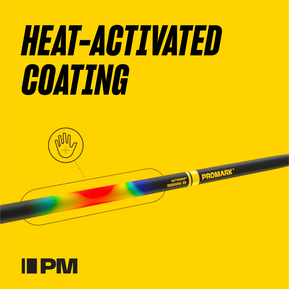 Pro Mark R5abag Rebound 5ab Activegrip Hickory Drumstick, Acorn Wood Tip - Drumstokken - Variation 2