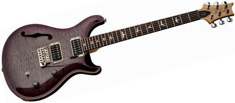 Prs Ce 24 Semi-hollow Bolt-on Usa 2h Trem Rw - Faded Gray Black Purple Burst - Semi hollow elektriche gitaar - Variation 1