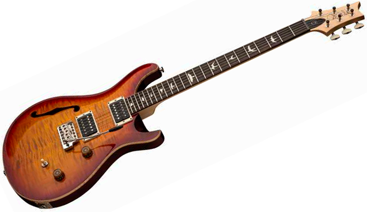 Prs Ce 24 Semi-hollow Bolt-on Usa 2h Trem Rw - Dark Cherry Sunburst - Semi hollow elektriche gitaar - Variation 1