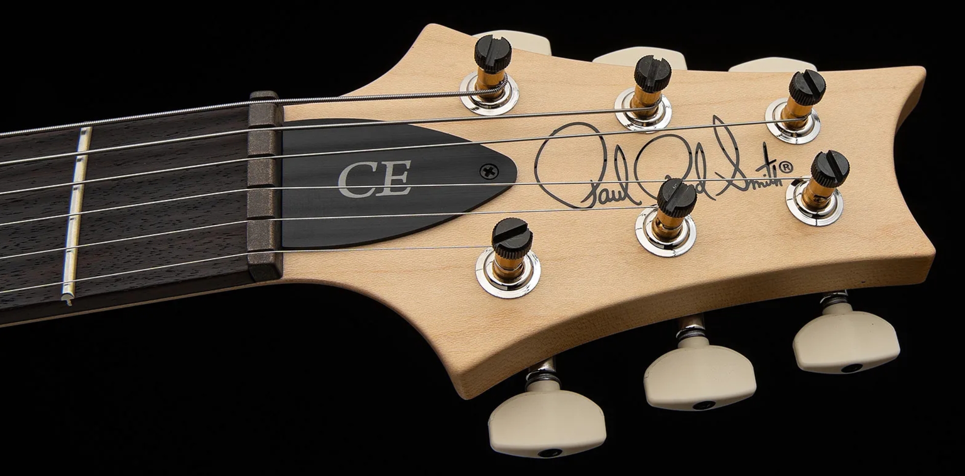 Prs Ce 24 Semi-hollow Bolt-on Usa 2h Trem Rw - Black Top W/ Natural Back - Semi hollow elektriche gitaar - Variation 4