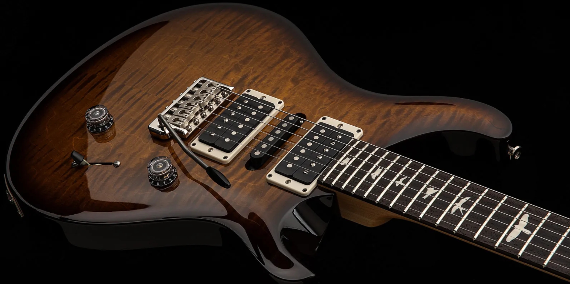 Prs Ce24 Special Ltd Bolt-on Usa Hsh Trem Rw - Black Amber - Double cut gitaar - Variation 3