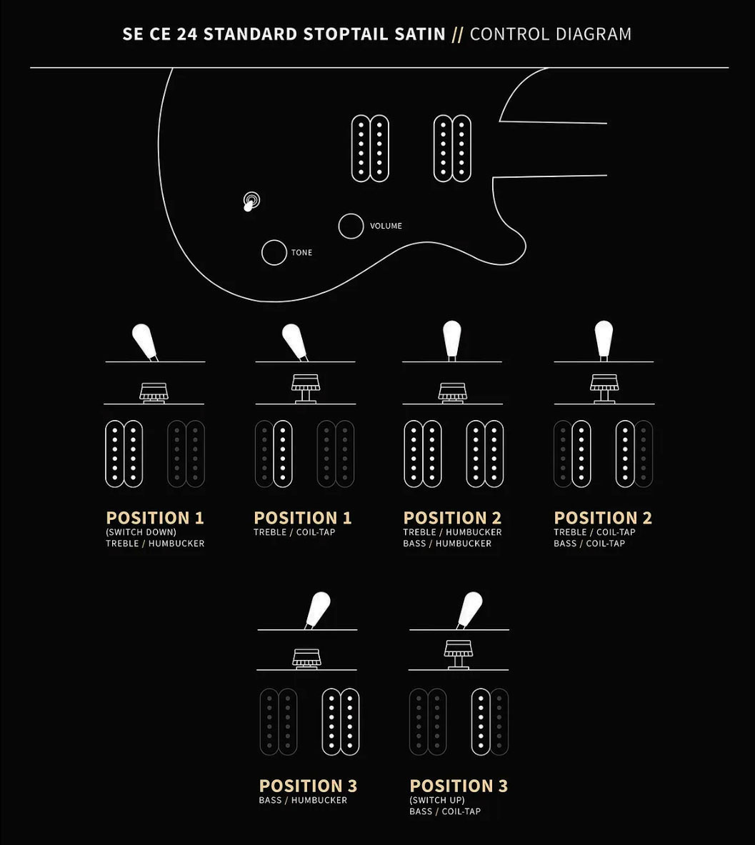 Prs Ce24 Se Bolt-on Ltd 2h Trem  Rw - Charcoal Burst - Double cut gitaar - Variation 4